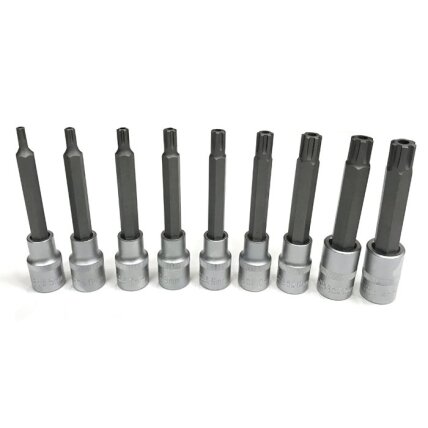 1/2" + 3/8" Galvučių su antgaliais rinkinys (RIBE) 9vnt. 1/2" + 3/8" Galvučių su antgaliais rinkinys (RIBE) 9vnt.