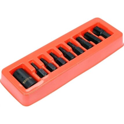 1/2" Galvučių smūginių su antgaliais rinkinys (torx) (9vnt) 1 1/2" Galvučių smūginių su antgaliais rinkinys (torx) (9vnt) 1