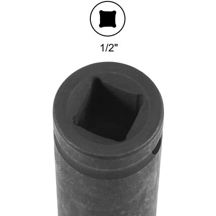 1/2" Prailgintų smūginių galvučių rinkinys 10vnt. 2 1/2" Prailgintų smūginių galvučių rinkinys 10vnt. 2