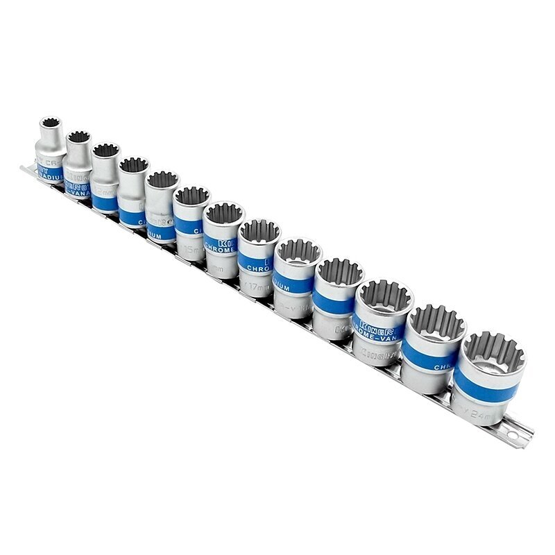 1/2" Galvučių rinkinys 13vnt. SPLINE 1/2" Galvučių rinkinys 13vnt. SPLINE