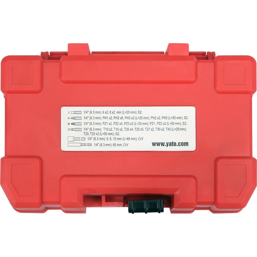 1/4" Smūginių keičiamų antgalių rinkinys (PLOKŠČIAS,PZ,PH,TORX) 54vnt. 3