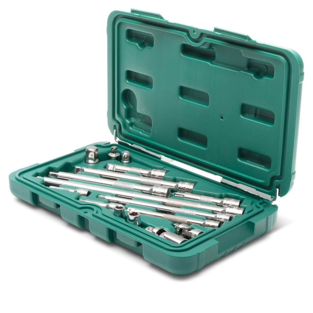 1/4''+3/8'' Adapterių ir priedų rinkinys 16vnt. 2 1/4''+3/8'' Adapterių ir priedų rinkinys 16vnt. 2