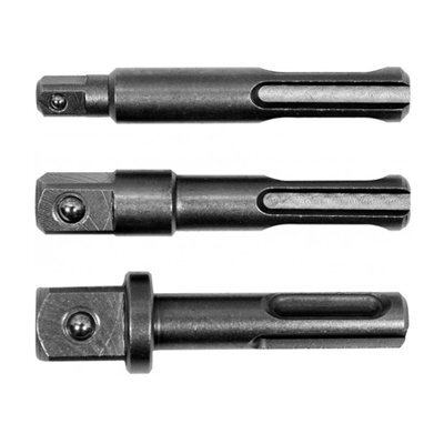 1/4"+3/8"+1/2" Adapterių SDS+ rinkinys 3vnt. 1/4"+3/8"+1/2" Adapterių SDS+ rinkinys 3vnt.
