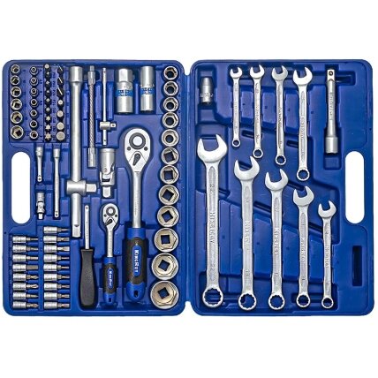 1/4" + 1/2" Galvučių ir raktų rinkinys 82vnt. 3 1/4" + 1/2" Galvučių ir raktų rinkinys 82vnt. 3