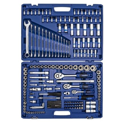 1/4" + 3/8" + 1/2" Galvučių ir raktų rinkinys 218vnt. 1 1/4" + 3/8" + 1/2" Galvučių ir raktų rinkinys 218vnt. 1