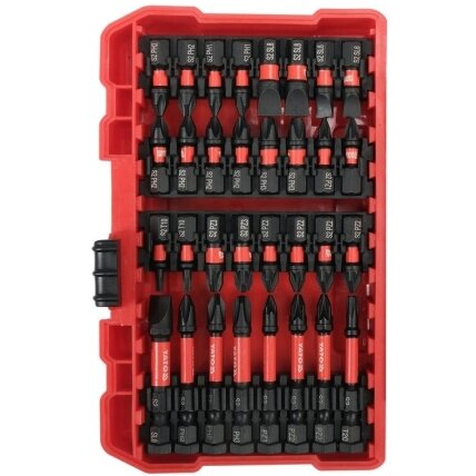 1/4" Smūginių keičiamų antgalių rinkinys (PLOKŠČIAS,PZ,PH,TORX) 54vnt. 2 1/4" Smūginių keičiamų antgalių rinkinys (PLOKŠČIAS,PZ,PH,TORX) 54vnt. 2