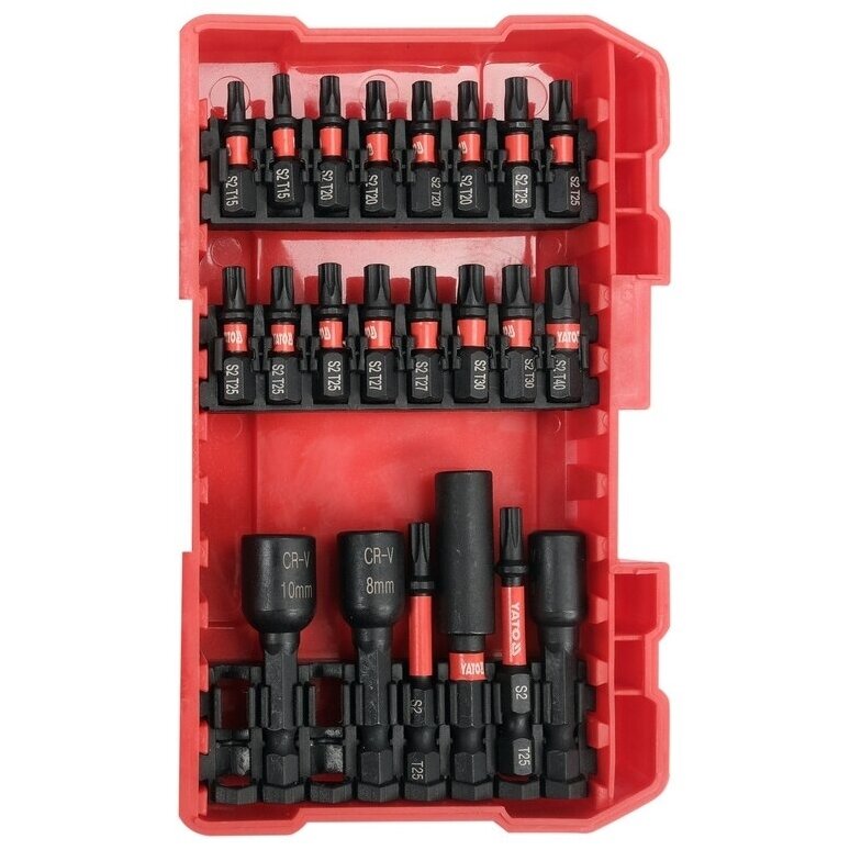 1/4" Smūginių keičiamų antgalių rinkinys (PLOKŠČIAS,PZ,PH,TORX) 54vnt. 1 1/4" Smūginių keičiamų antgalių rinkinys (PLOKŠČIAS,PZ,PH,TORX) 54vnt. 1