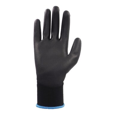 Active Gear Juodos poliuretano pirštinės XL 12vnt.