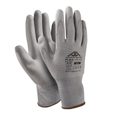 Active Gear Pilkos poliuretano pirštinės L