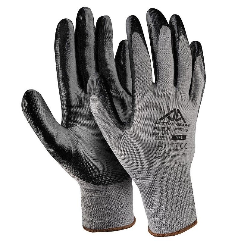 Active Gear Nitrilinės pirštinės Flex L