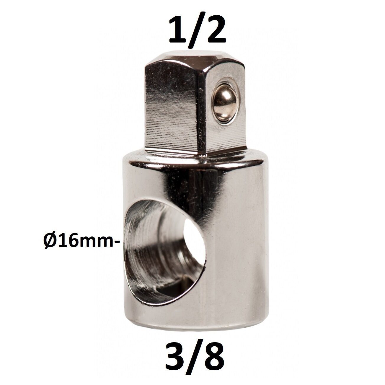 Adapteris 3 krypčių 3/8" - 1/2" Adapteris 3 krypčių 3/8" - 1/2"