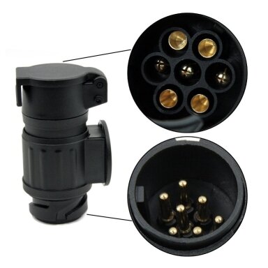 Adapteris priekabai 13-7POL, plast., prailgintas
