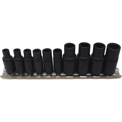 Adapterių rinkinys sriegikliams 1/4", 3/8 10vnt. Adapterių rinkinys sriegikliams 1/4", 3/8 10vnt.