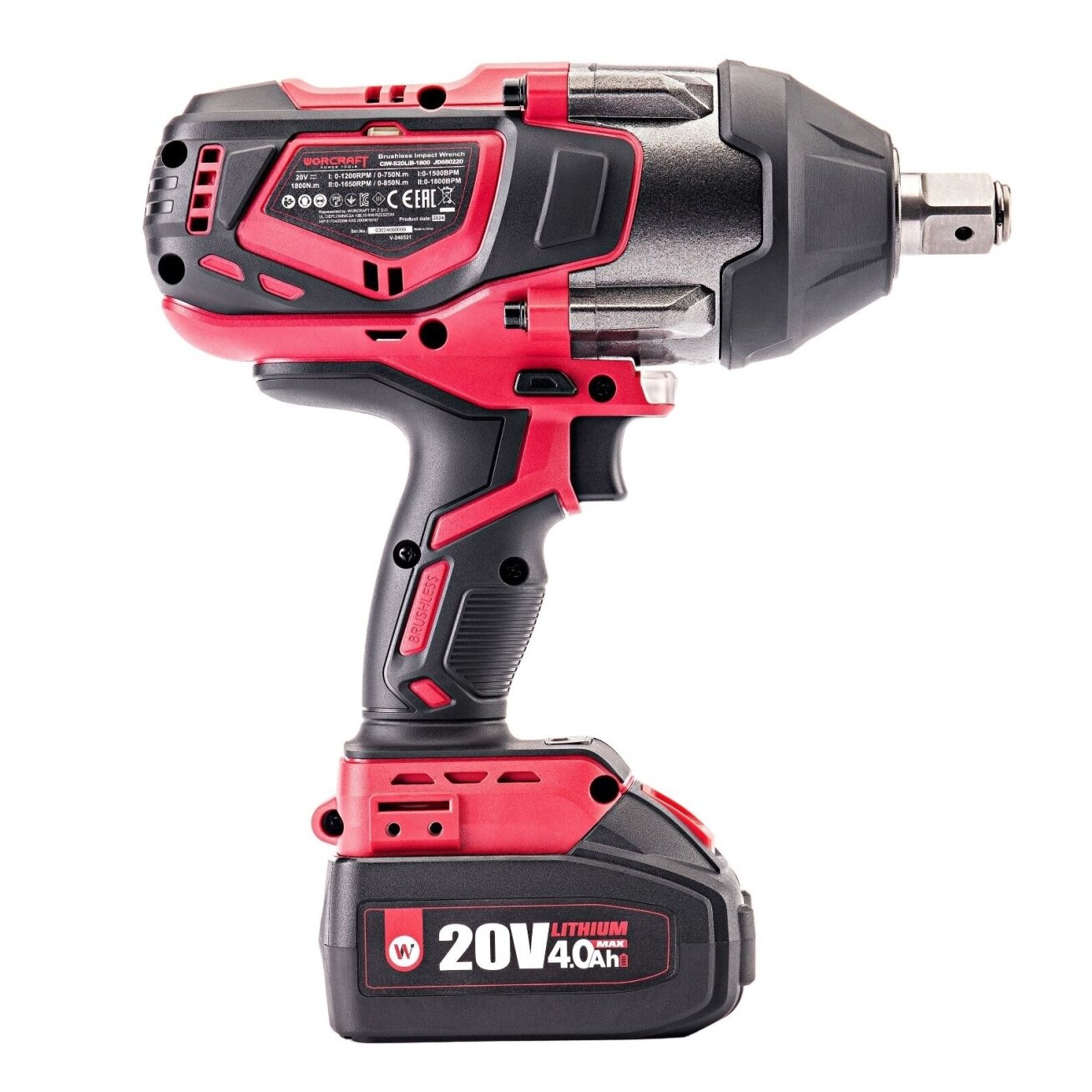 Akumuliatorinis smūginis veržliasukis 3/4'' 1800nm 20V LI-ION (XCUBE dėžė) 5 Akumuliatorinis smūginis veržliasukis 3/4'' 1800nm 20V LI-ION (XCUBE dėžė) 5