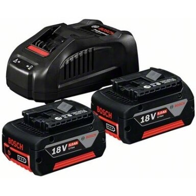 Akumuliatoriai + pakrovėjas Bosch GBA 18V / 2x5.0Ah + GAL 1880 CV