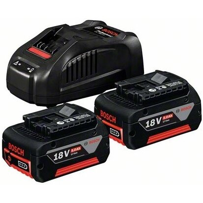 Akumuliatoriai + pakrovėjas Bosch GBA 18V / 2x5.0Ah + GAL 1880 CV