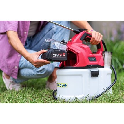 Akum. slėginis purkštuvas WORCRAFT 8l 20V LI-ION (Be akumuliatoriaus ir įkroviklio) 18