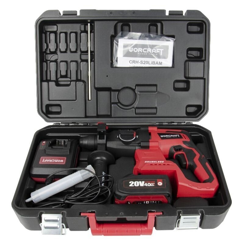 Akumuliatorinis perforatorius 20V LI-ION, 4.0Ah (plastikinė dėžė) 6