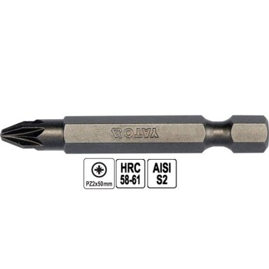 Antgalis 1/4' PZ #2x 50mmL (10vnt)