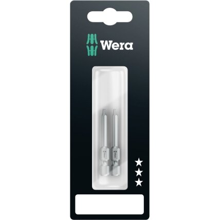 Antgaliai Wera standart, 2 x TORX T10 x 50mm, 867/4 Z, blisteryje Antgaliai Wera standart, 2 x TORX T10 x 50mm, 867/4 Z, blisteryje