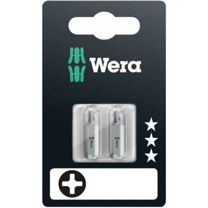 Antgaliai Wera standart 851/1 Z , PH1 x 25mm, PH2 x 25mm, PH3 x 25mm, blisteryje Antgaliai Wera standart 851/1 Z , PH1 x 25mm, PH2 x 25mm, PH3 x 25mm, blisteryje