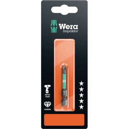 Antgalis Wera Impactor, TORX T25 x 50mm, 867/4, blisteryje Antgalis Wera Impactor, TORX T25 x 50mm, 867/4, blisteryje