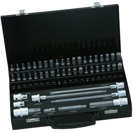 Antgalių rinkinys, 10mm, 49vnt, TORX, HEX, XZN Antgalių rinkinys, 10mm, 49vnt, TORX, HEX, XZN