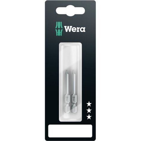 Antgaliai Wera standart, 2 x TORX T10 x 50mm, 867/4 Z, blisteryje Antgaliai Wera standart, 2 x TORX T10 x 50mm, 867/4 Z, blisteryje