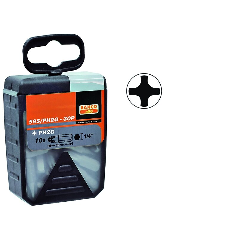 Antgaliai GKP sraigtams PH2G 25mm 30vnt dėžutė Antgaliai GKP sraigtams PH2G 25mm 30vnt dėžutė