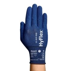 Apsauginės pirštinės Ansell HyFlex 11-819 ESD, 8 dydis, itin plonos, nailonas, spandex, anglis. Nitrilo putų delno padengimas. Mažmeninė pakuotė Apsauginės pirštinės Ansell HyFlex 11-819 ESD, 8 dydis, itin plonos, nailonas, spandex, anglis. Nitrilo putų delno padengimas. Mažmeninė pakuotė