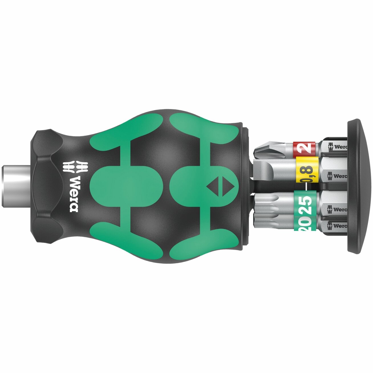 Atsuktuvas su keičiamais antgaliais Wera Kraftform Kompakt Stubby Magazin, 6 antgaliai PH, TORX, SL Atsuktuvas su keičiamais antgaliais Wera Kraftform Kompakt Stubby Magazin, 6 antgaliai PH, TORX, SL