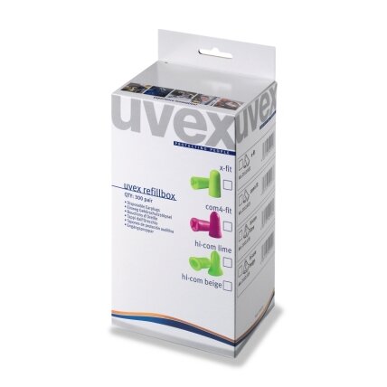 Ausų kamštukai X-fit SNR 37 dB, pakeitimui Uvex dispenseriui, 300 porų Ausų kamštukai X-fit SNR 37 dB, pakeitimui Uvex dispenseriui, 300 porų