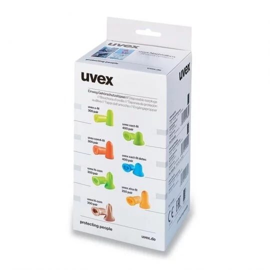 Ausų kamštukai Uvex com4-fit, oranžiniai, SNR: 33, dydis S, pakeitimui Uvex dispenseriui, 300 porų. Ausų kamštukai Uvex com4-fit, oranžiniai, SNR: 33, dydis S, pakeitimui Uvex dispenseriui, 300 porų.