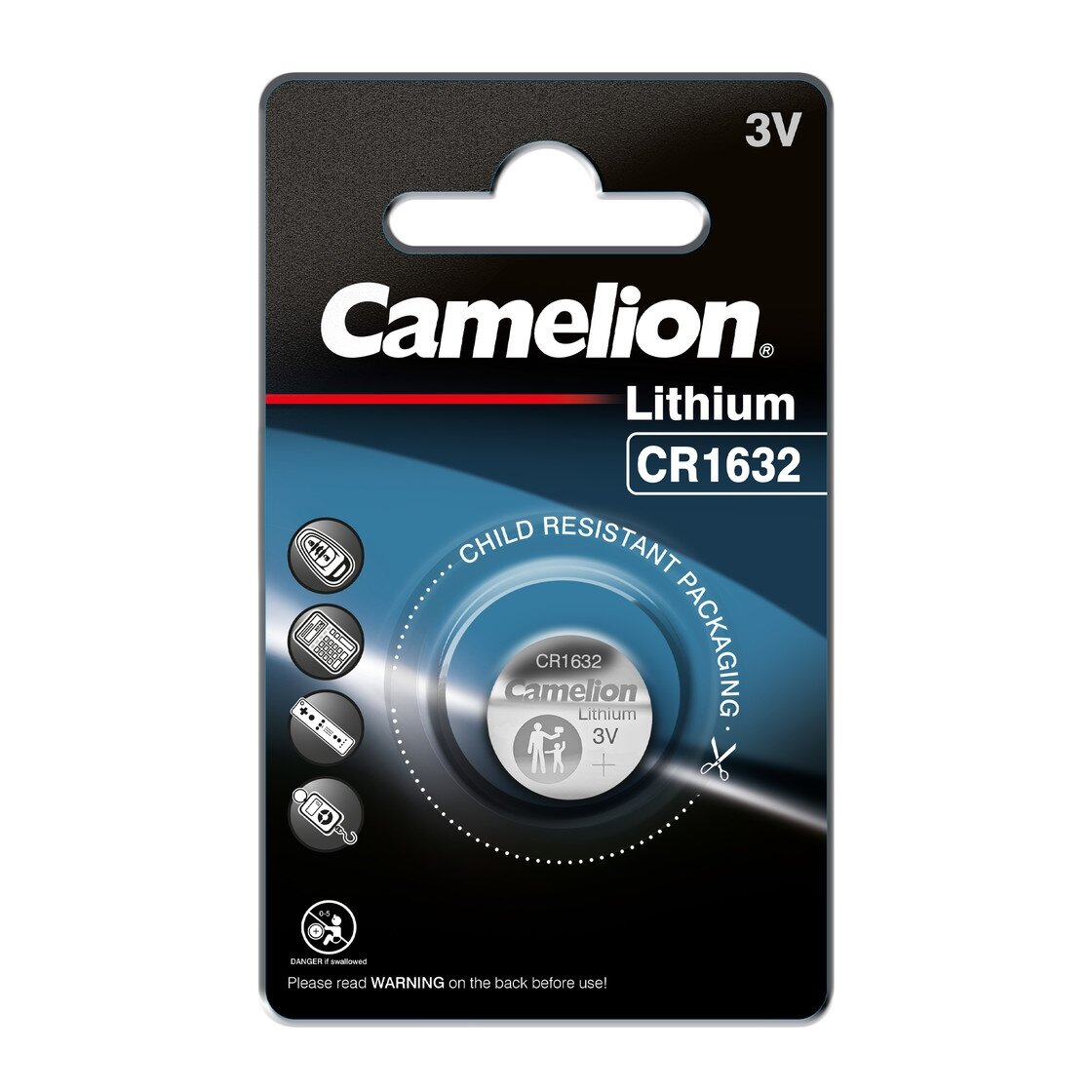 Camelion Mikro ličio elementas CR1632, 3V, CAMELION, 1 vnt. Camelion Mikro ličio elementas CR1632, 3V, CAMELION, 1 vnt.