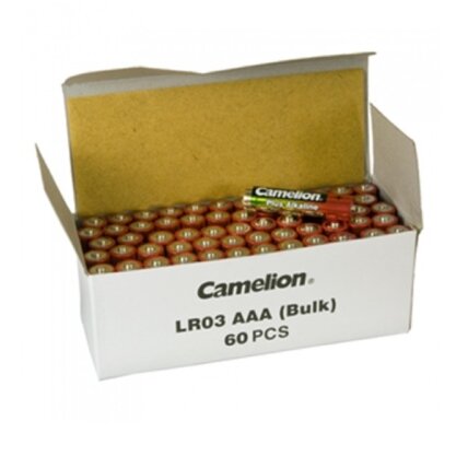 Camelion Elementai Alkaline, AAA, LR03, CAMELION, 60 vnt. 1 Camelion Elementai Alkaline, AAA, LR03, CAMELION, 60 vnt. 1