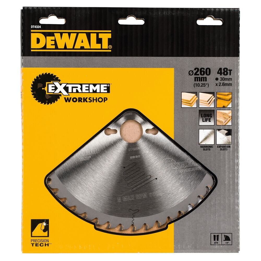 DeWalt Pjov. diskas medienai DeWalt 260mmx30mm 48T 1