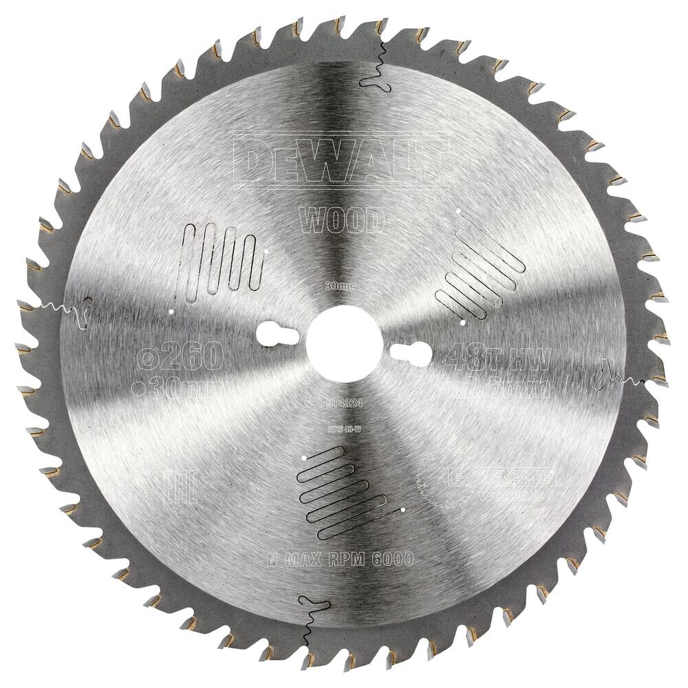 DeWalt Pjov. diskas medienai DeWalt 260mmx30mm 48T DeWalt Pjov. diskas medienai DeWalt 260mmx30mm 48T