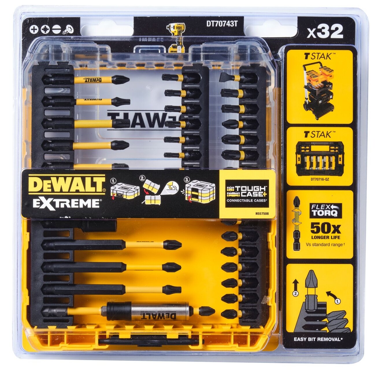 DeWalt Smūginių antgalių rinkinys FLEXTORQ, DeWALT, 32 vnt. 4