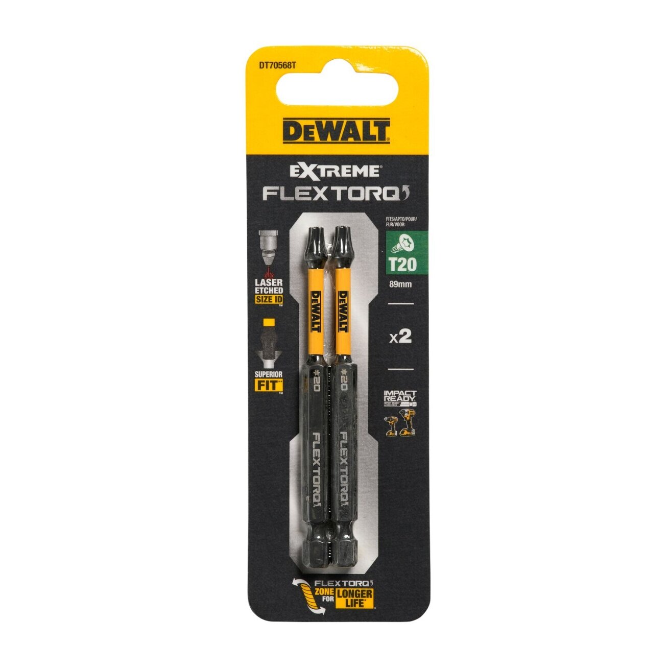 DeWalt Sukimo antgaliukai FLEXTORQ T20 89 mm, DeWALT, 2 vnt. DeWalt Sukimo antgaliukai FLEXTORQ T20 89 mm, DeWALT, 2 vnt.