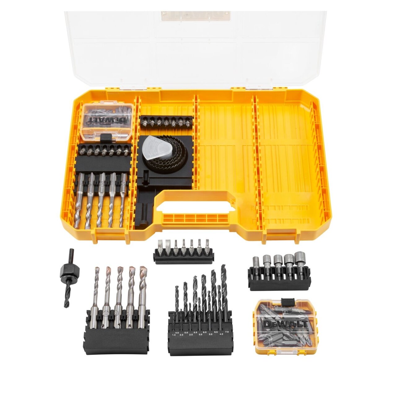 DeWalt TSTAK antgaliukų-grąžtų komplektas, DeWALT 102 vnt. 2