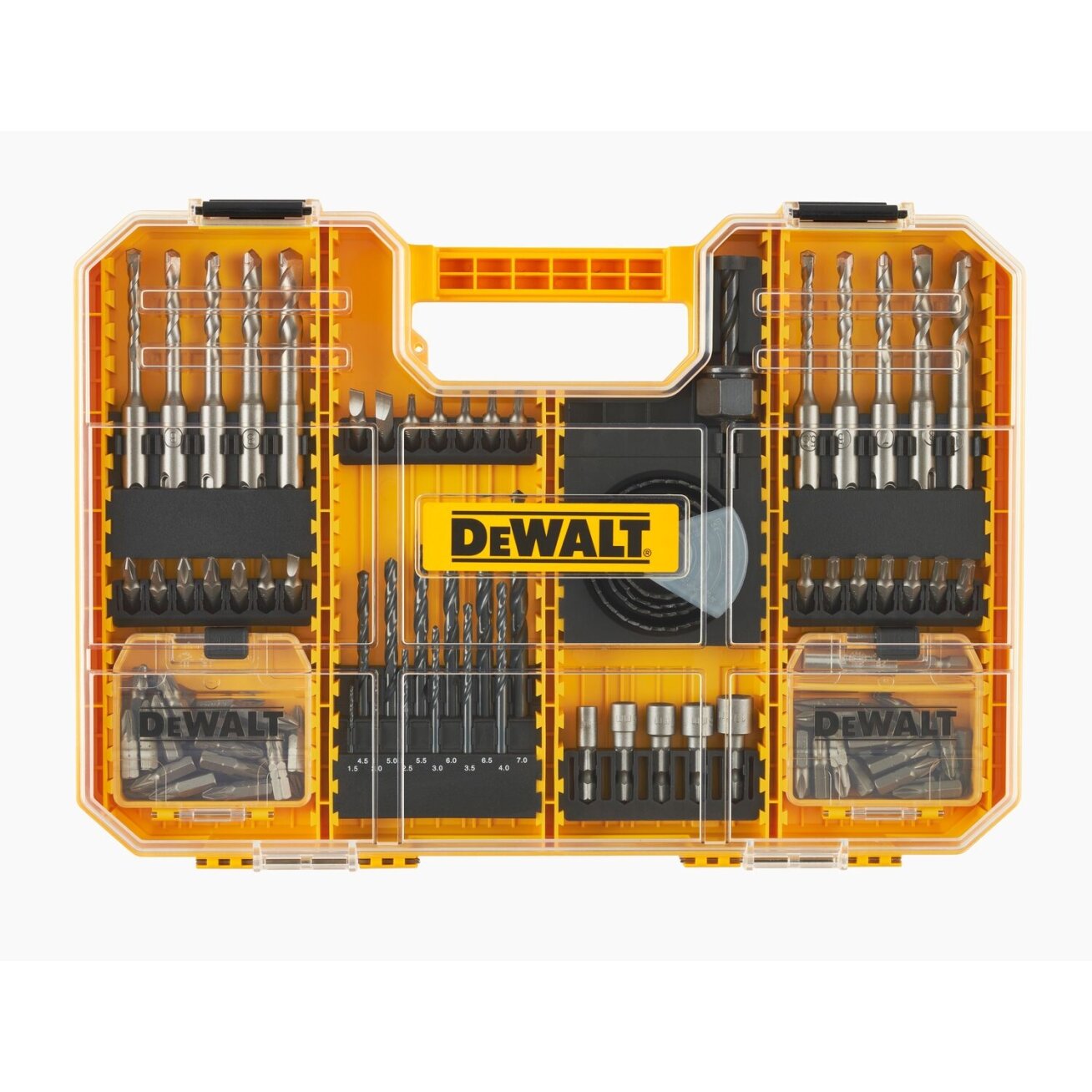DeWalt TSTAK antgaliukų-grąžtų komplektas, DeWALT 102 vnt.