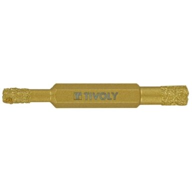 Deimantinis grąžtas plytelėms ir marmurui TIVOLY, su parafinu, "Heavy duty", Hex kotelis (Ø) 6/8 mm