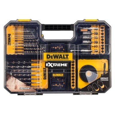 DeWalt EXTREME antgaliukų-grąžtų komplektas, DeWALT 100 vnt. DeWalt EXTREME antgaliukų-grąžtų komplektas, DeWALT 100 vnt.