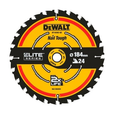 DeWalt Pjov. diskas medienai DeWalt ELITE CSB 184x16mm 24T
