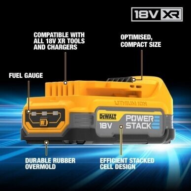 DeWalt DeWALT DCBP034 POWERSTACK akumuliatorius 1.7 Ah 2 DeWalt DeWALT DCBP034 POWERSTACK akumuliatorius 1.7 Ah 2