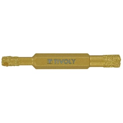 Deimantinis grąžtas plytelėms ir marmurui TIVOLY, su parafinu, "Heavy duty", Hex kotelis (Ø) 6/8 mm Deimantinis grąžtas plytelėms ir marmurui TIVOLY, su parafinu, "Heavy duty", Hex kotelis (Ø) 6/8 mm