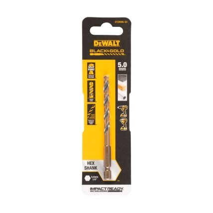 DeWalt Grąžtas metalui HEX 1/4, 5,0 mm, DeWALT DeWalt Grąžtas metalui HEX 1/4, 5,0 mm, DeWALT