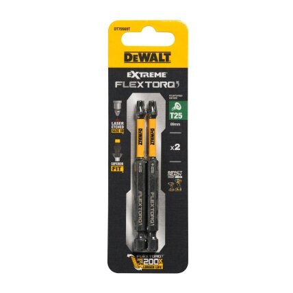 DeWalt Sukimo antgaliukai FLEXTORQ T25 89 mm, DeWALT, 2 vnt. DeWalt Sukimo antgaliukai FLEXTORQ T25 89 mm, DeWALT, 2 vnt.