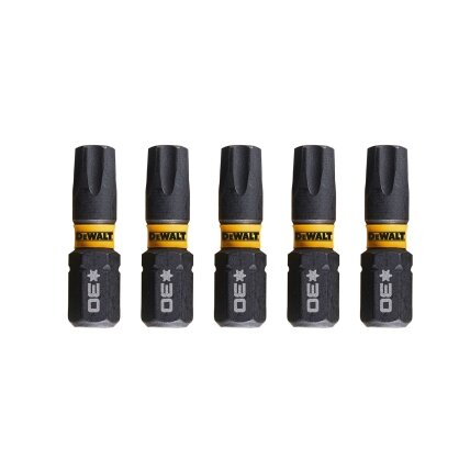 DeWalt Sukimo antgaliukai FLEXTORQ T30 25 mm, DeWALT, 5 vnt. 1 DeWalt Sukimo antgaliukai FLEXTORQ T30 25 mm, DeWALT, 5 vnt. 1