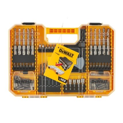 DeWalt TSTAK antgaliukų-grąžtų komplektas, DeWALT 102 vnt. 1 DeWalt TSTAK antgaliukų-grąžtų komplektas, DeWALT 102 vnt. 1